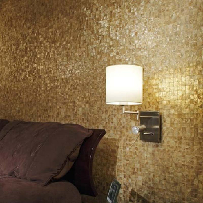 Maya Romanoff Flexi Mother of Pearl Mosaic Golden Pearl Wallpaper MR-MMS-02