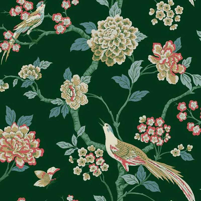 York Fanciful Dark Green Wallpaper GR5931