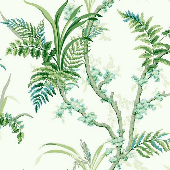 York Enchanted Fern Blue/Green Wallpaper GR5991