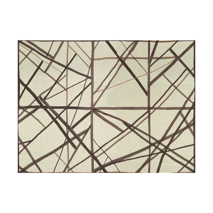 Lee Jofa Modern Channels Taupe/Ivory Fabric GWF-3101.616.0