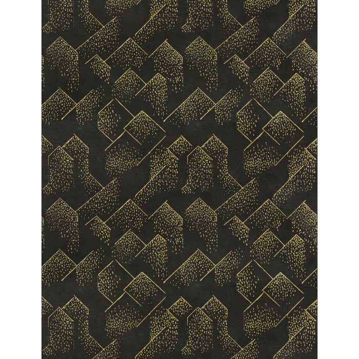 Lee Jofa Modern Brink Paper Gold/Onyx Wallpaper GWP-3703.840.0