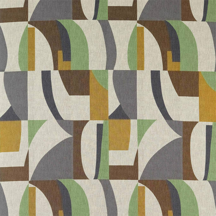 Harlequin Bodega Saffron/Charcoal/Wasabi 132870 Fabric HATL132870