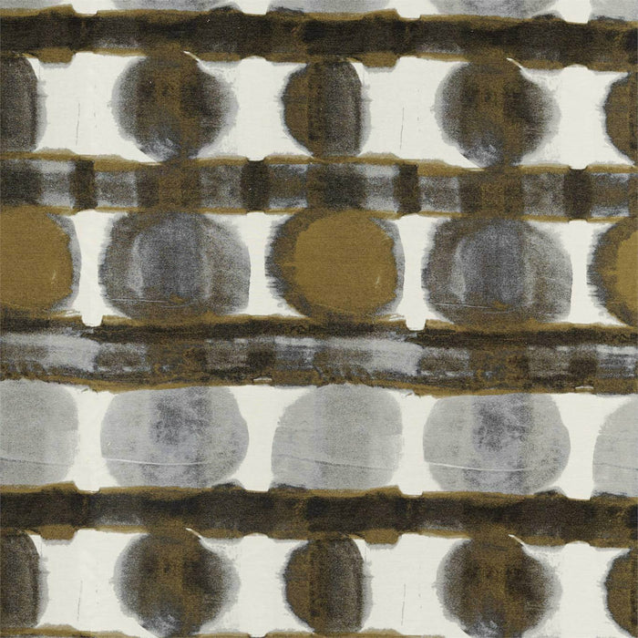 Harlequin Delphis Charcoal/Gold 132877 Fabric HATL132877