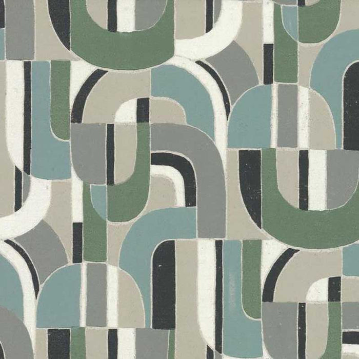 York Sculpture Garden Dark Blue/Green Wallpaper HC7599