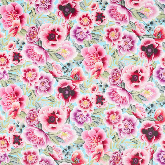 Harlequin Marsha Aqua/Peony/Magenta 121108 Fabric HDHP121108