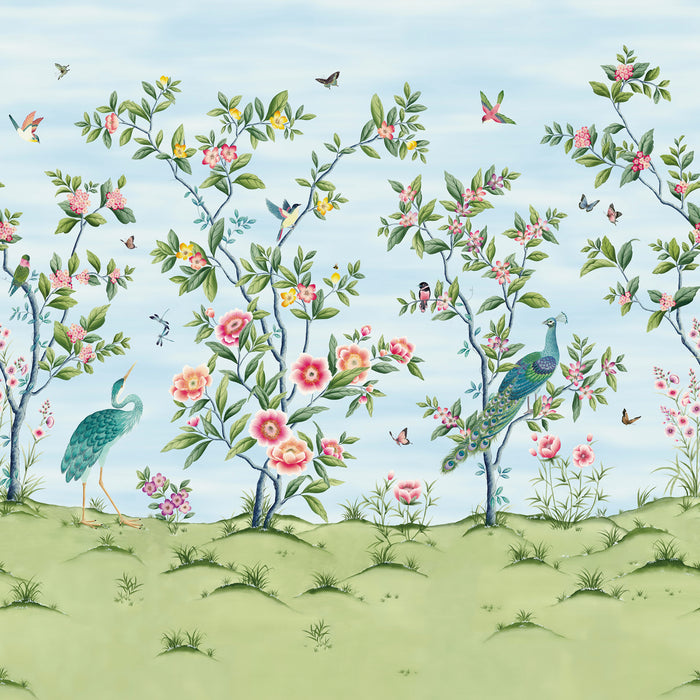 Harlequin Florence Sky/Meadow/Blossom 112889 Wallpaper HDHW112889