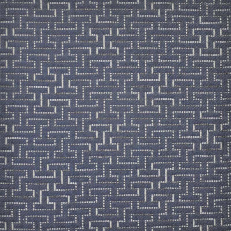 Maxwell Hedge Maze Blue Jeans Fabric HH07201