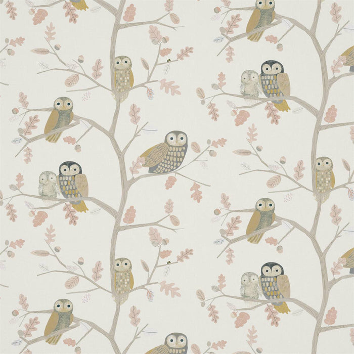 Harlequin Little Owls Powder 120934 Fabric HLTF120934