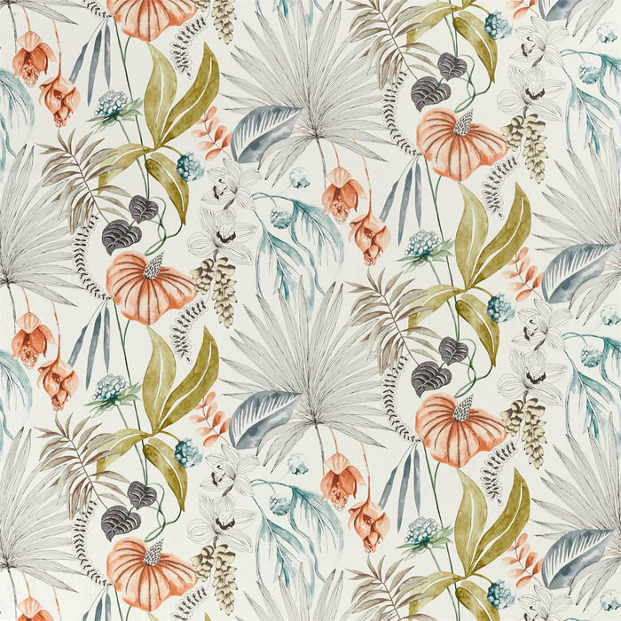 Harlequin Habanera Coral/Harbour/Lime 120914 Fabric HMIF120914