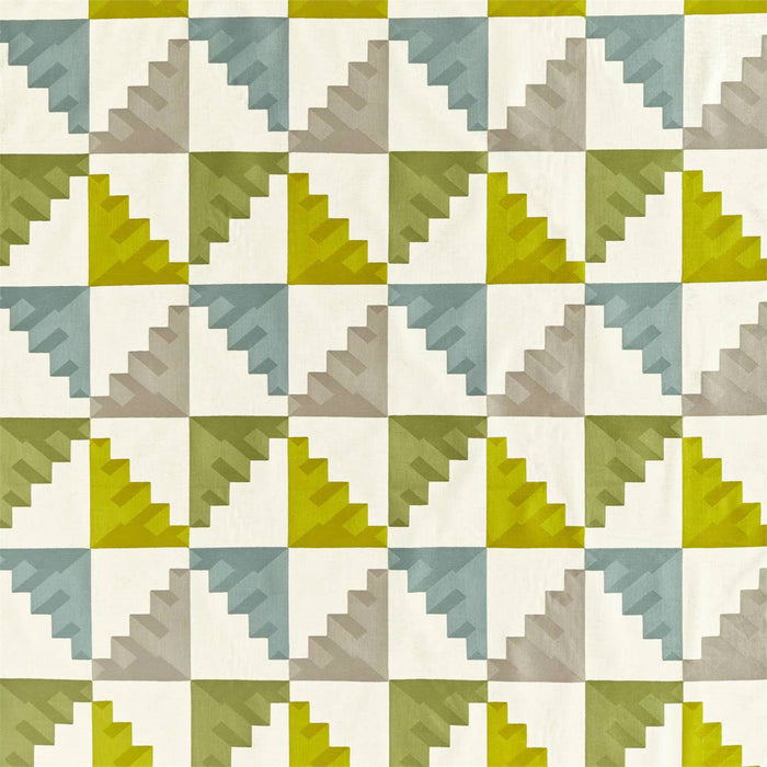 Harlequin Mehari Lime/ Harbour/ Stone 133051 Fabric HMIF133051