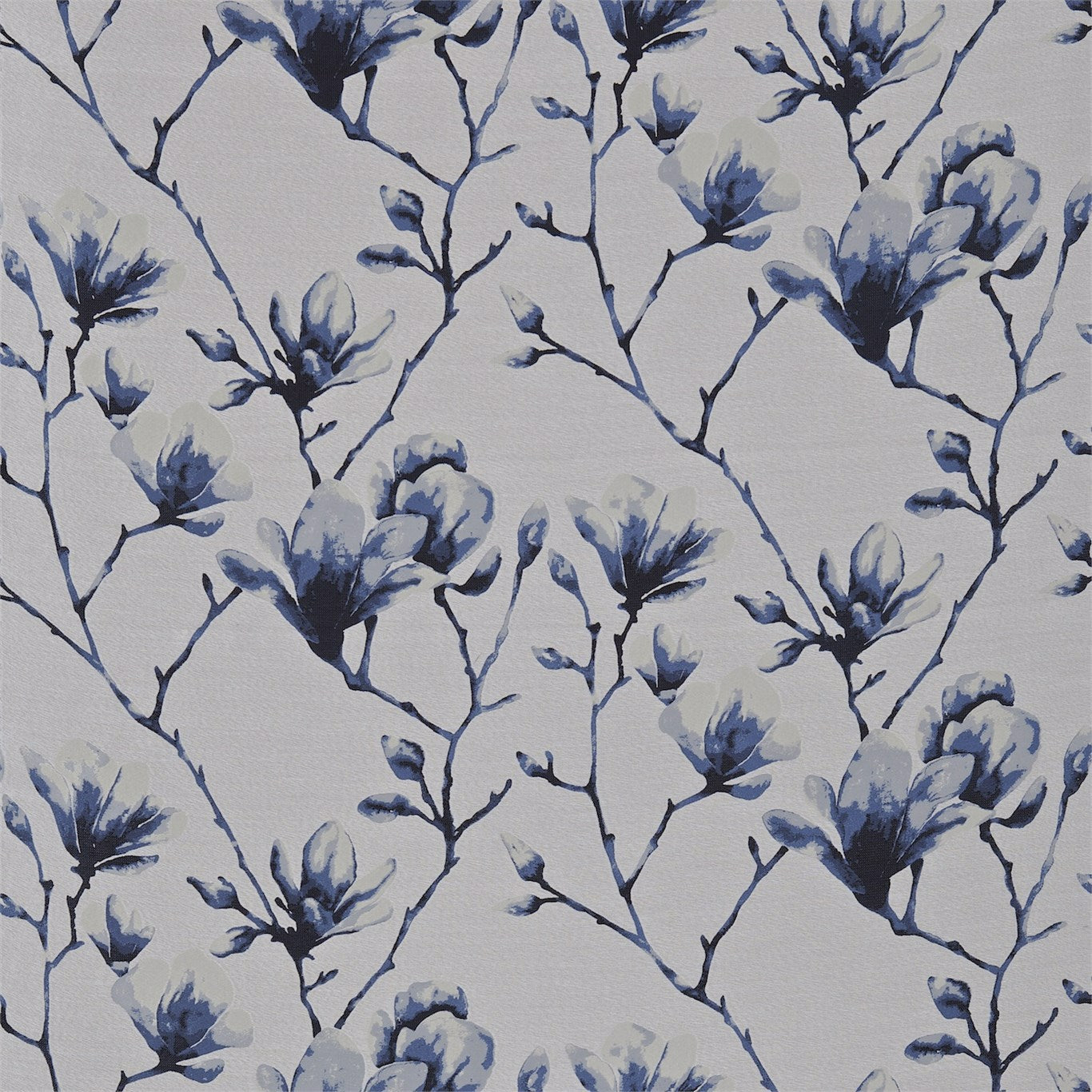 Harlequin Lotus Indigo/Silver 131348 Fabric HMOS131348