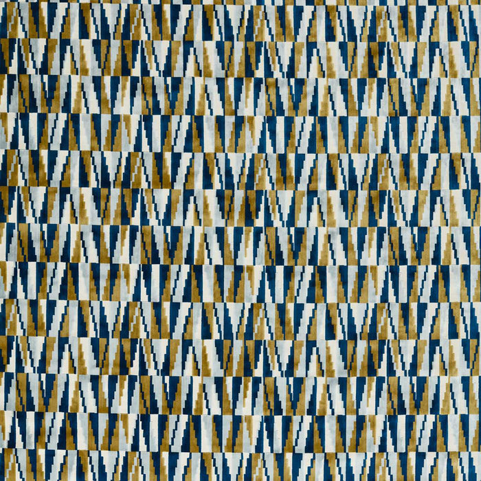 Harlequin Acute Acute Cobalt/ Ochre 133495 Fabric HMTC133495