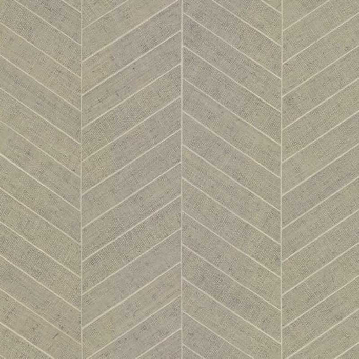 York Atelier Herringbone Poff White Wallpaper HO2109