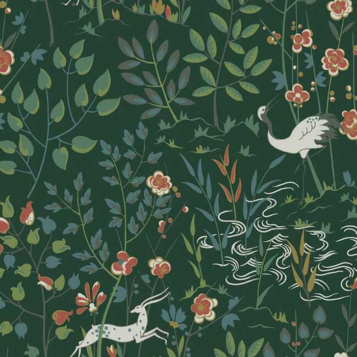 York Aspen Dark Green Wallpaper HO2126