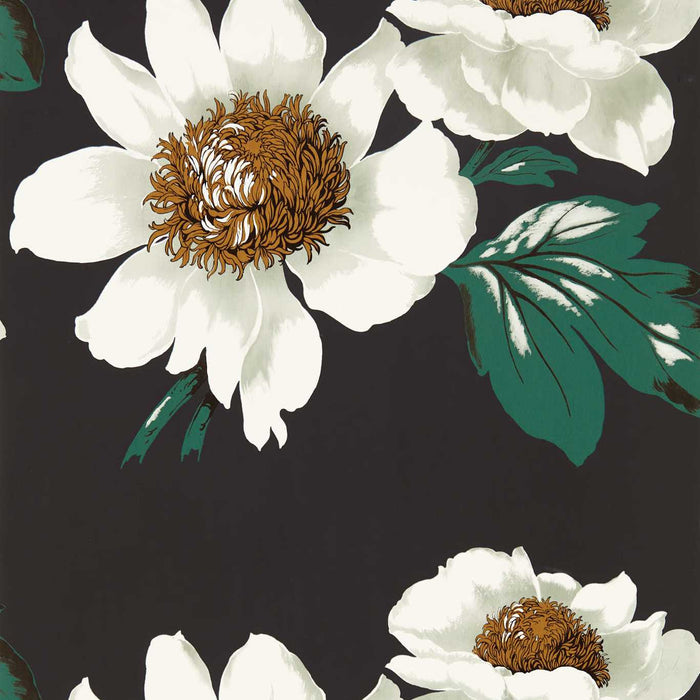 Harlequin Paeonia Black Earth/Fig Leaf/ Gold 112841 Wallpaper HQN2112841