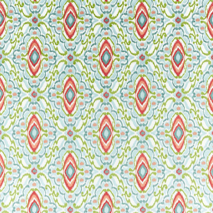 Harlequin Ixora Sky/Cascade/Vermillion 133894 Fabric HQN2133894