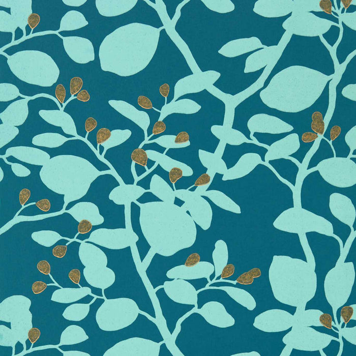 Harlequin Ardisia Amazonia/Teal/ Gold 112764 Wallpaper HTEW112764