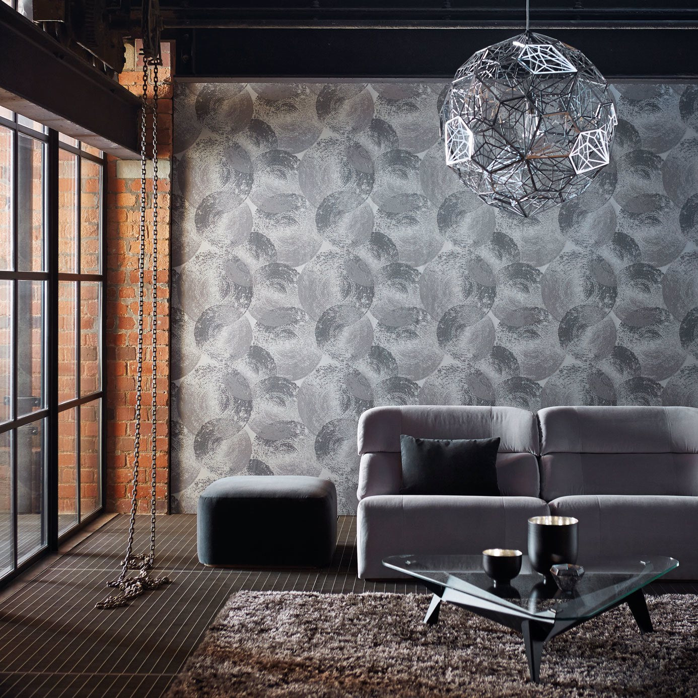 Harlequin Ellipse Slate/Graphite 111127 Wallpaper EANT111127