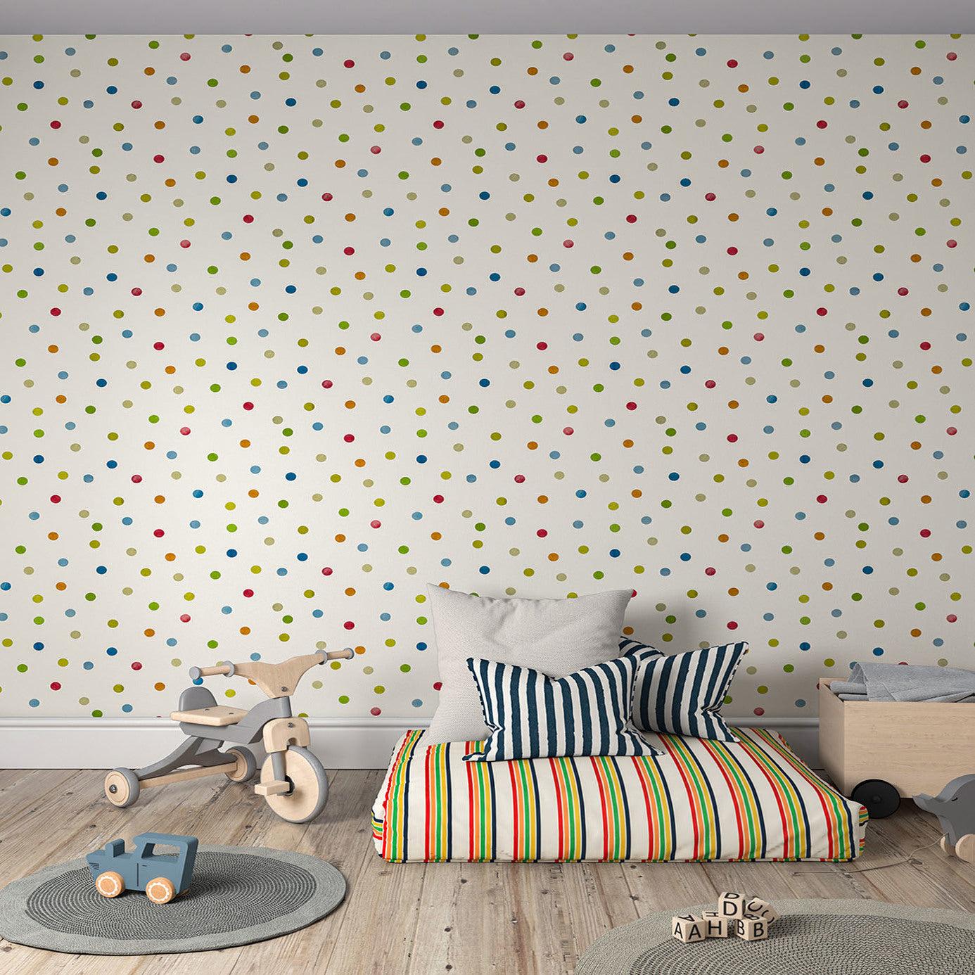 Harlequin Bon Bon Gilver/Duck Egg/Denim 112638 Wallpaper HLTF112638