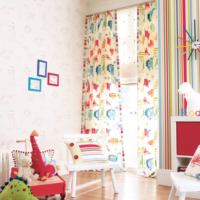 Harlequin Jolly Jurassic Strawberry/Emerald/Neutral 525 Wallpaper HWO70525