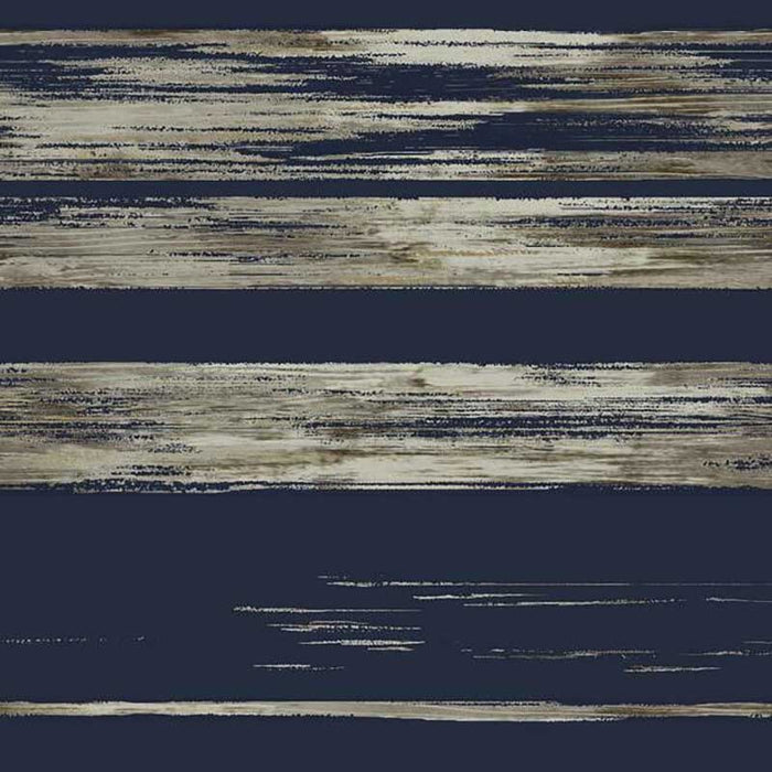 York Horizontal Dry Brush Navy Wallpaper KT2154