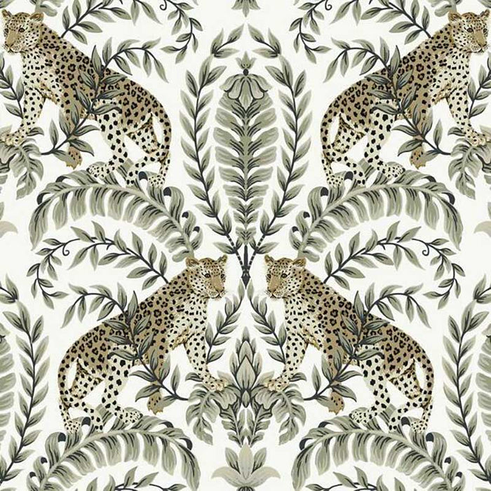 York Jungle Leopard White/Black Wallpaper KT2202