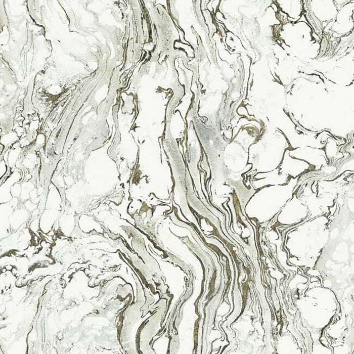 York Polished Marble Black/White Wallpaper KT2221