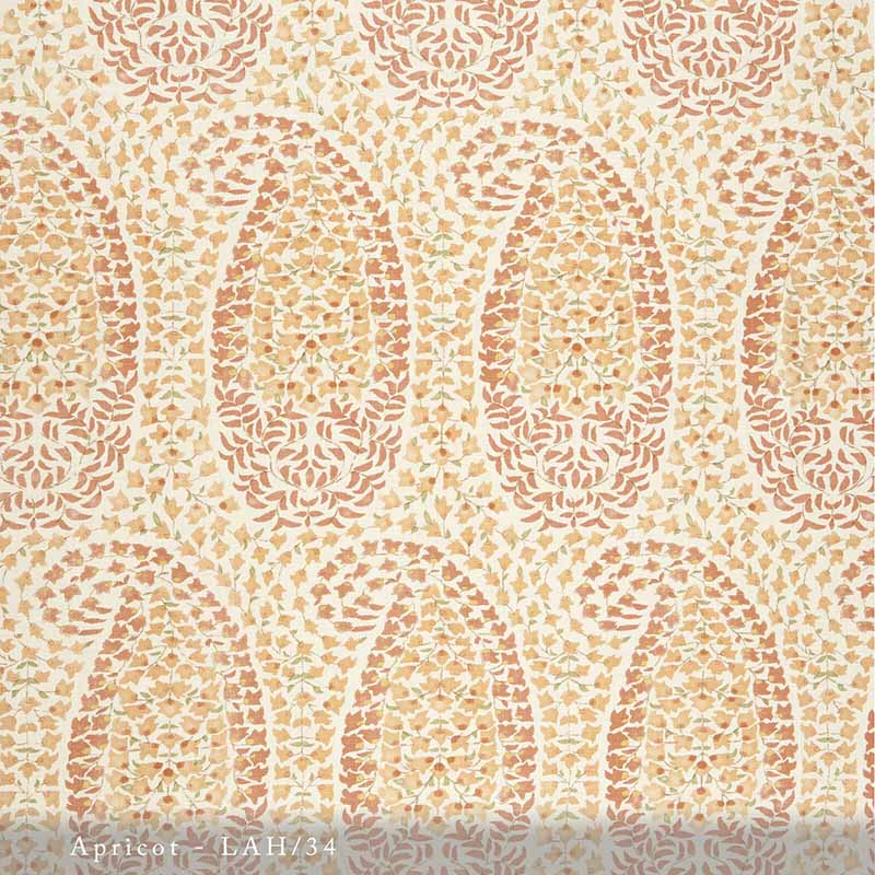 Lisa Fine Lahore Apricot Fabric LAH-34