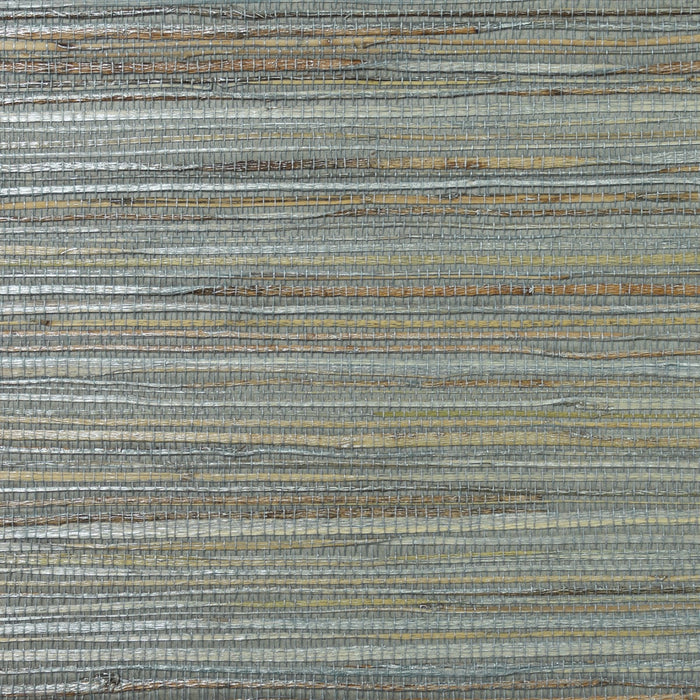 Seabrook Designs Jute Coir & Metallic Graphite Wallpaper LN11808