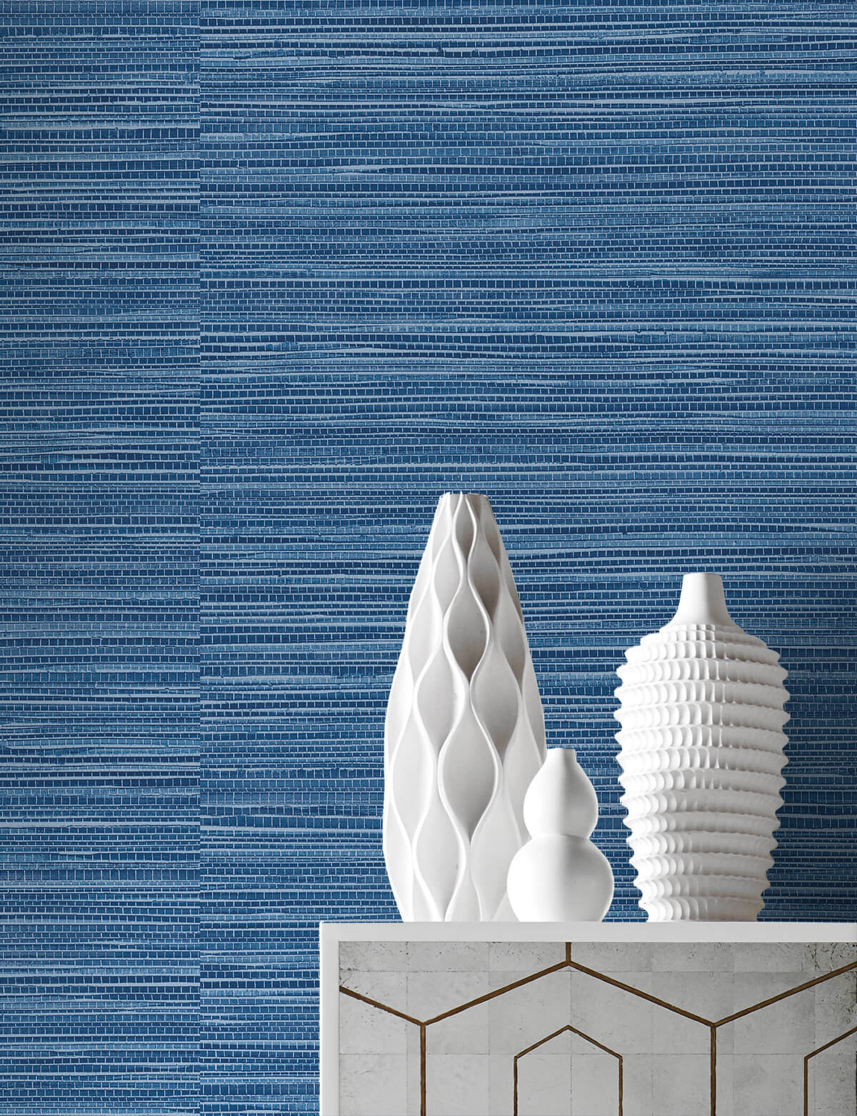 Seabrook Designs Luxe Sisal Coastal Blue Wallpaper LN20802