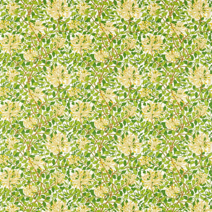 Morris & Co Honeysuckle Cream/Chocolate 226984 Fabric MCOP226984