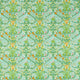 Morris & Co Woodland Weeds Orange/Turquoise 226991 Fabric MCOP226991