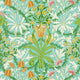 Morris & Co Woodland Weeds Orange/Turquoise 217101 Wallpaper MCOW217101