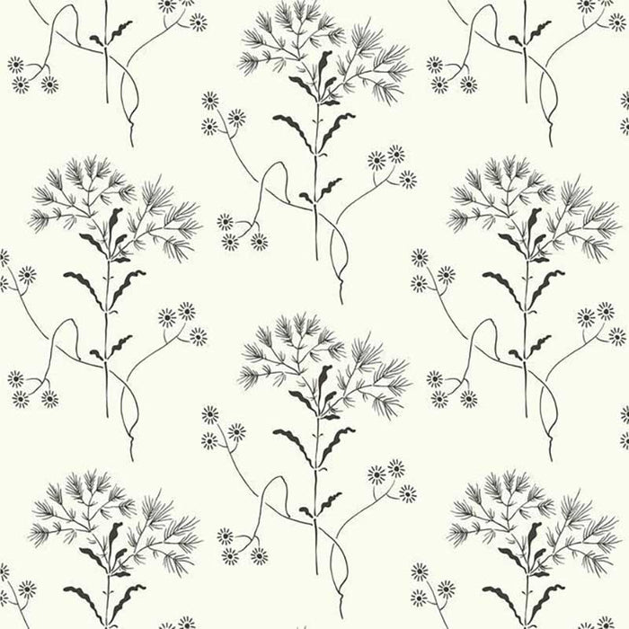 Magnolia Home Wildflower Black On White Wallpaper ME1515