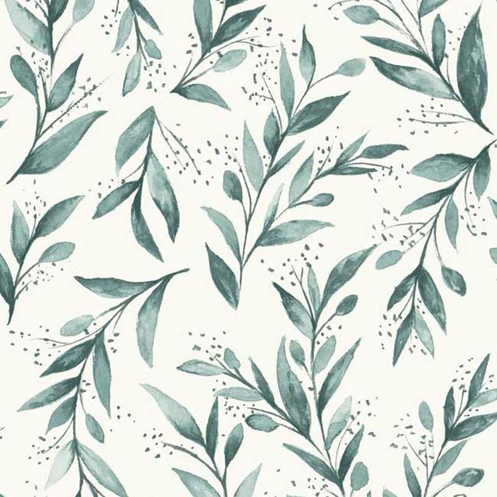 Magnolia Home Olive Branch Weekends (Teal) Wallpaper ME1536