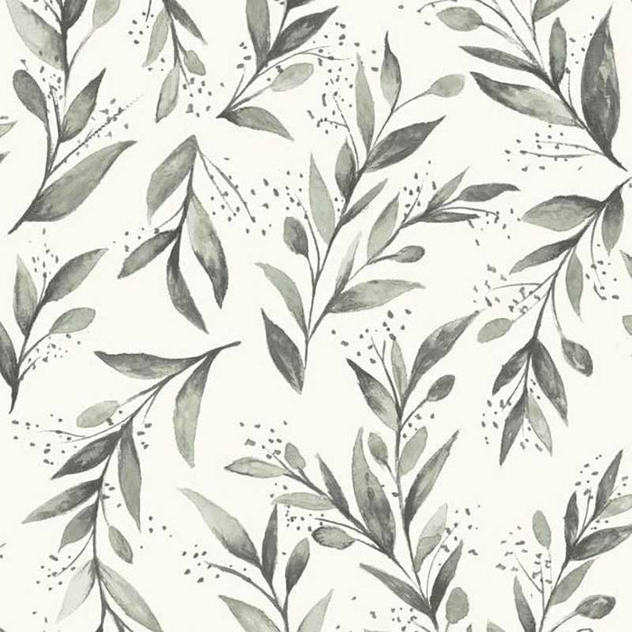 Magnolia Home Olive Branch Charcoal Wallpaper ME1537