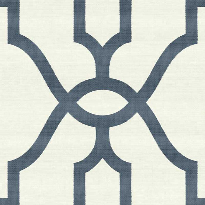 Magnolia Home Woven Trellis Federal Blue On White Wallpaper ME1552