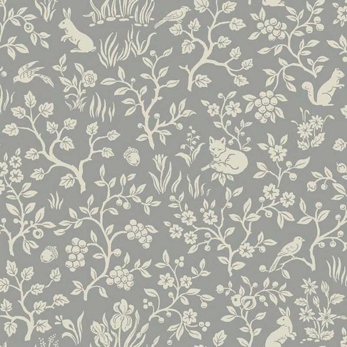 Magnolia Home Fox & Hare Grey Wallpaper ME1571