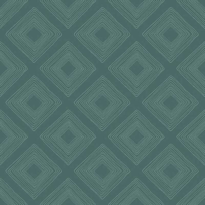 Magnolia Home Diamond Sketch Weekends (Teal) Wallpaper ME1577