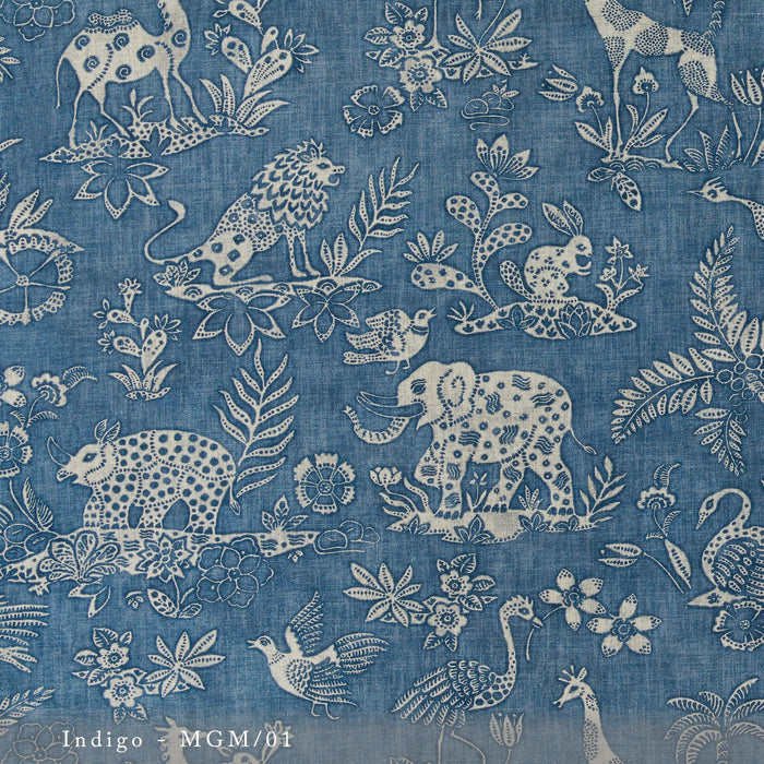 Lisa Fine Mogambo Indigo Fabric MGM-01