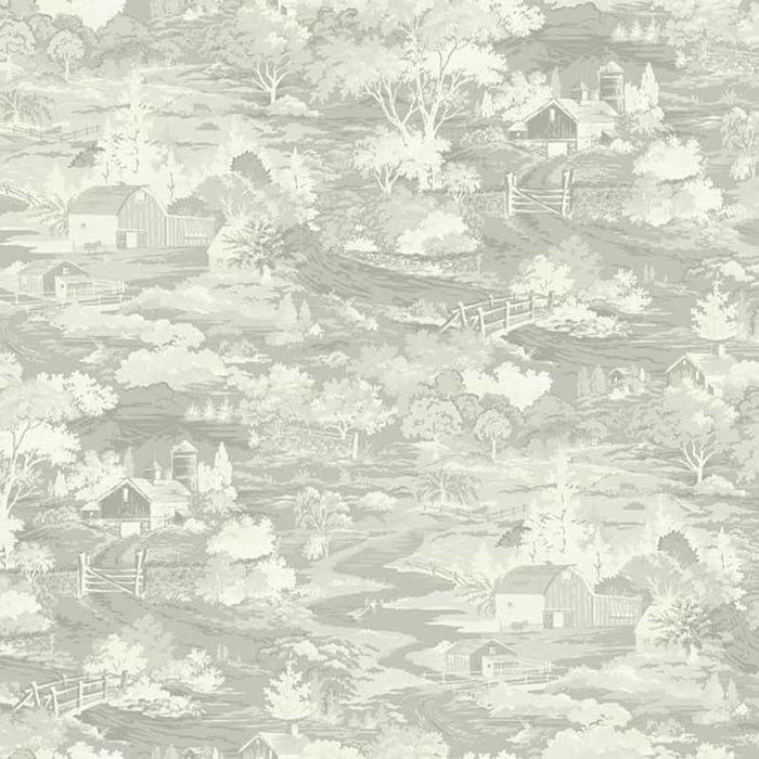 Magnolia Home Homestead Removable Gray/Off White Wallpaper MH1501