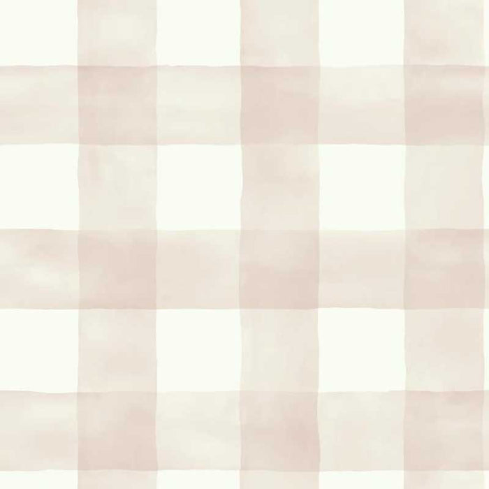 Magnolia Home Watercolor Check Removable Pink/White Wallpaper MH1517