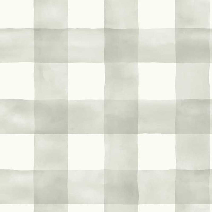 Magnolia Home Watercolor Check Removable Gray/White Wallpaper MH1518