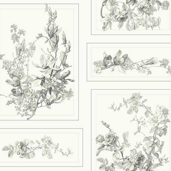 Magnolia Home The Magnolia Removable Gray/Off White Wallpaper MH1543