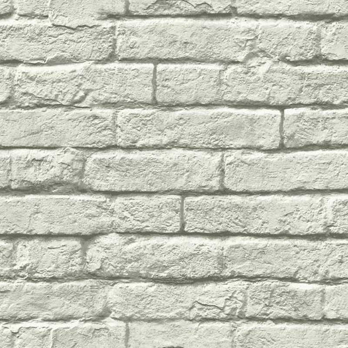 Magnolia Home Brick-and-Mortar Removable Gray/White Wallpaper MH1556