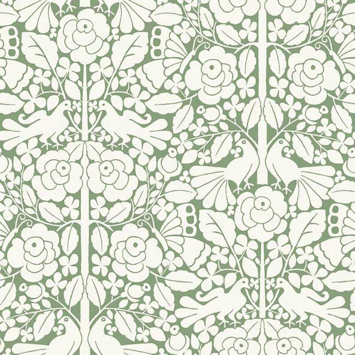 Magnolia Home Fairy Tales Green Wallpaper MK1164