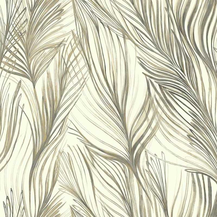 York Peaceful Plume Dark Grey Wallpaper NA0503