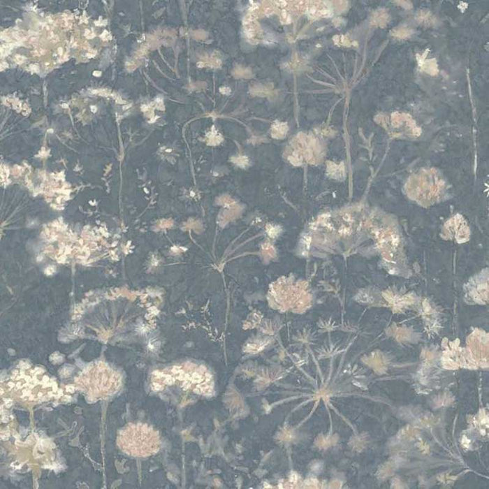 York Botanical Fantasy Dark Blue Wallpaper NA0543