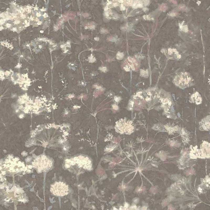 York Botanical Fantasy Dark Grey Wallpaper NA0544