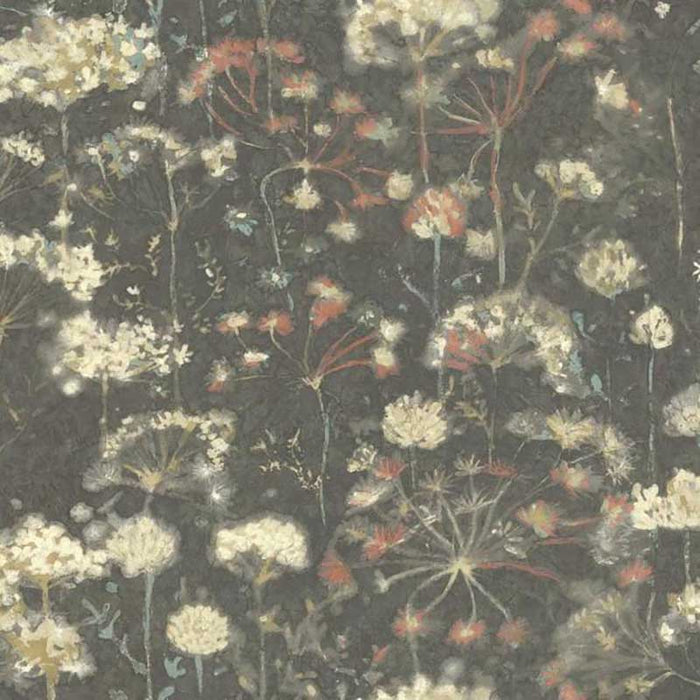 York Botanical Fantasy Black Wallpaper NA0545